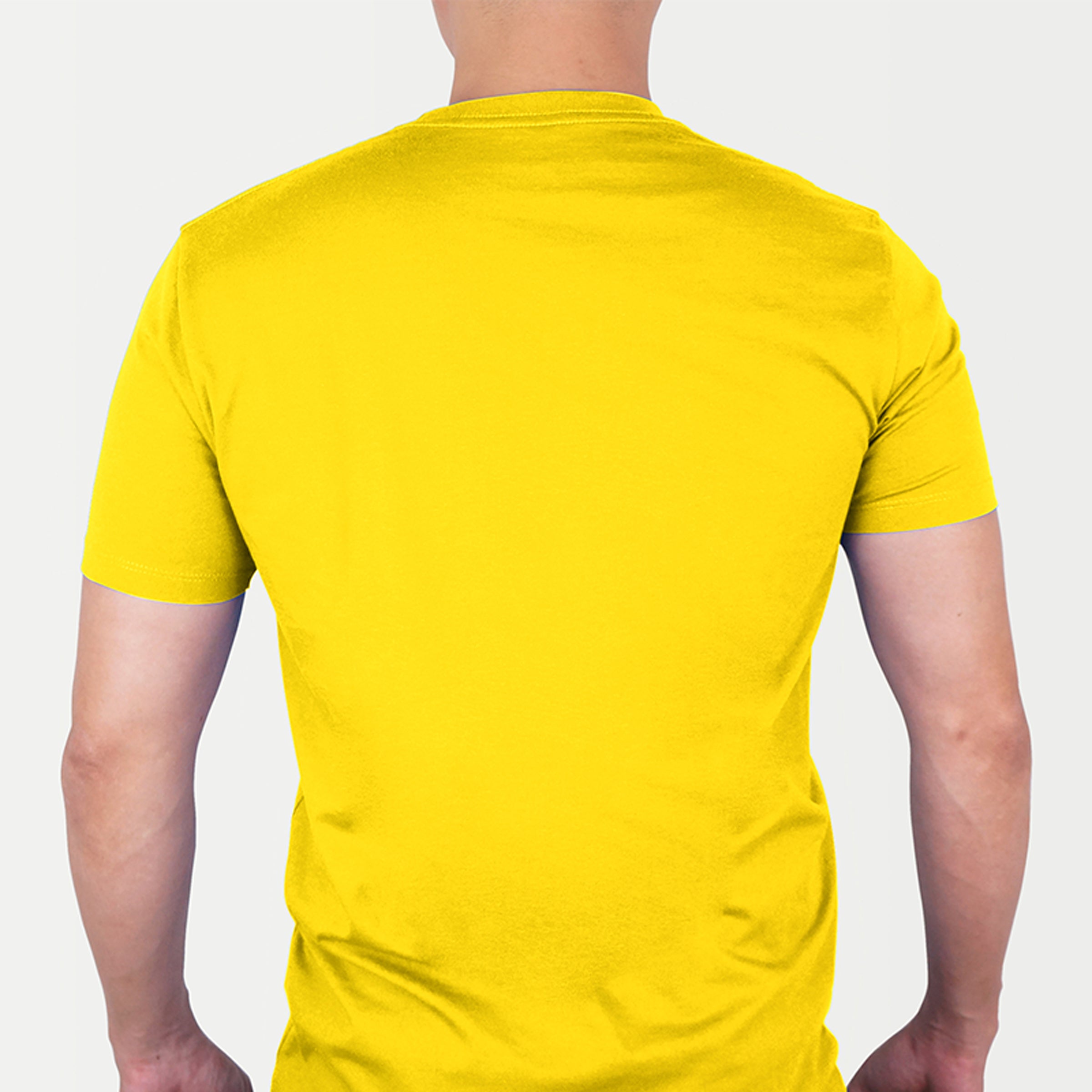 indigo yellow t-shirt plain back side